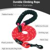 Rope Dog Leash, Heavy Duty Dog Leash with Comfortable Padded Handle and Highly Reflective Threads for Small Medium and Large Dogs, Red