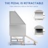 Pet Bathtub - 50 Inch Professional Dog Rinse Station (Left Side Ramp) with Faucet, Leash and Other Accessories, Adjustable Legs