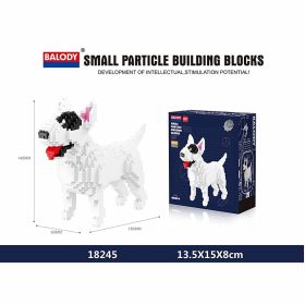 Cartoon Dog Building Blocks Mini Dachshund Poodle Doberman Model Children's Toy Gift Dog Pet Building Blocks (size: With box, Color: 18245)