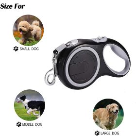 Automatic Retractable Dog Leash Long Strong Pet Leash For Large Dogs Durable Nylon Big Dog Walking Leash Leads Rope (size: 8m-50kg, Color: Black)