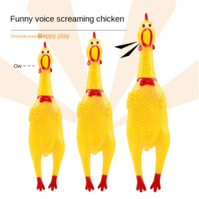 Pet supplies screaming chicken pet toys super funny screaming chicken dog toys (size: M, Color: 2pcs)
