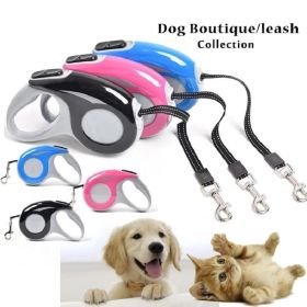 Pet Telescopic Traction Rope Dog Automatic Tractor Portable Dog Leash Dog Chain 3 M 5 M Traction Belt correa perro (size: 5m, Color: Pink)