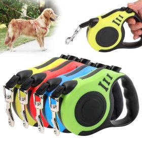 3/5M Dog Leash Durable Leash Automatic Retractable Walking Running Leads Dog Cat Leashes Extending Dogs Pet Products (size: 3m, Color: Green)