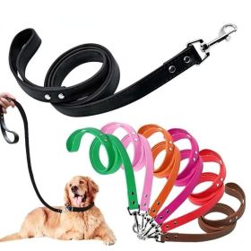 PU Leather Cat Dog Leash Soft Walking Dog Collar Leash Running Training Dog Harness Lead Leash Puppy Pet Small Dog Leash Belt (size: 1.5x120cm, Color: Red)