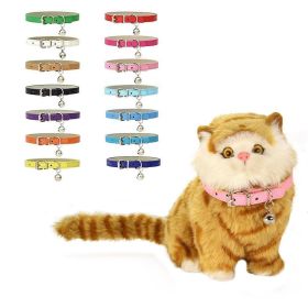 PU Leather Leash Pet Dog Collar Pet Supplies DIY Japanese Bell Cat Collar Bell (size: 25cm, Color: gold)