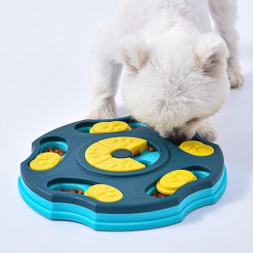 1pc Dog Puzzle Toys For Large Medium Small Dogs Pet Food Toy; Interactive Treat Dispenser (size: One Size-24*24*3cm, Color: Blue)