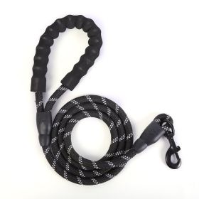 Strong Nylon Braided Dog Leash ; Pet Training Running Rope; Pet Supplies Pet Leash (size: L, Color: Black)