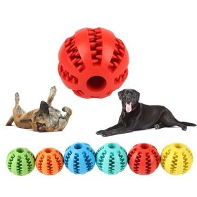 Dog Squeaky Ball Toy; Pet Chew Toy For Dog; Tooth Cleaning Ball Bite Resistant Pet Supplies (size: 2.3Inch, Color: Green)