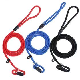 Durable Dog Slip Rope Leash With Strong Slip Lead; Adjustable Pet Slipknot Nylon Leash For Dogs (size: S - Diameter 0.6cm, Color: Red)