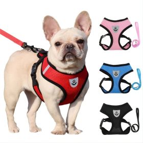 Reflective Pet Harness And Leash Set For Dog & Cat; Adjustable No Pull Dog Harness With Soft Mesh (size: S, Color: Black)
