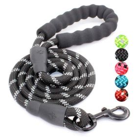 Pet Leash With Reflective & Comfortable Padded Handle For Small; Medium And Large Dogs (size: 1.2cm*150cm, Color: Purple)