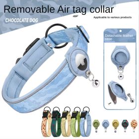 Cross-border new dog collar airtag locator anti-lost pet collar; Pet Collar with AirTag Case Holder (size: Size S, colour: Love yellow collar set)