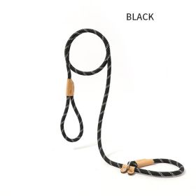 Dog Rope Pet Pulling Rope Puppy Strap Traction Rope Heavy Duty Belt Large Dog Leash Dog Collar Strap Dog Training Pet Harness Hands-Free Leash For Sma (size: 1.5x0.8, Color: Black)