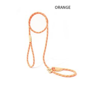 Dog Rope Pet Pulling Rope Puppy Strap Traction Rope Heavy Duty Belt Large Dog Leash Dog Collar Strap Dog Training Pet Harness Hands-Free Leash For Sma (size: 1.8x0.8, Color: Orange)