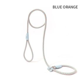 Dog Rope Pet Pulling Rope Puppy Strap Traction Rope Heavy Duty Belt Large Dog Leash Dog Collar Strap Dog Training Pet Harness Hands-Free Leash For Sma (size: 1.8x1, Color: Blue Orange)