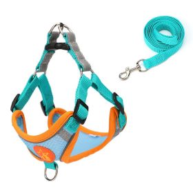 Small Dog Harness Puppy Harness and Leash Set with Reflective Strip for Small Dog Breeds (size: S, Color: Blue)