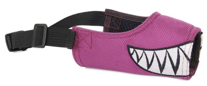 Pet Life Fumigation Adjustable Designer Dog Muzzle (size: small, Color: Purple)