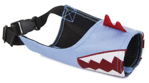 Pet Life Fumigation Adjustable Designer Dog Muzzle (size: large, Color: Blue)
