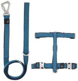 Pet Life 'Escapade' Outdoor Series 2-in-1 Convertible Dog Leash and Harness (size: medium, Color: Blue)