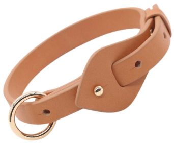 Pet Life 'Ever-Craft' Boutique Series Adjustable Designer Leather Dog Collar (size: medium, Color: Brown)