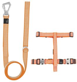 Pet Life 'Escapade' Outdoor Series 2-in-1 Convertible Dog Leash and Harness (size: large, Color: Orange)