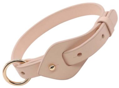 Pet Life 'Ever-Craft' Boutique Series Adjustable Designer Leather Dog Collar (size: large, Color: Pink)