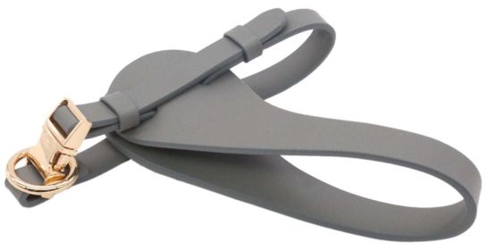 Pet Life 'Ever-Craft' Boutique Series Adjustable Designer Leather Dog Harness (size: medium, Color: Grey)