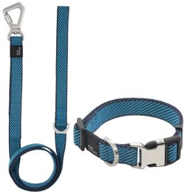 Pet Life 'Escapade' Outdoor Series 2-in-1 Convertible Dog Leash and Collar (size: small, Color: Blue)