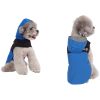 Dog Raincoat with Hood and Leash Hole, Adjustable Belly Strap, Reflective Strips
