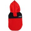 Dog Raincoat with Hood and Leash Hole, Adjustable Belly Strap, Reflective Strips