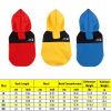 Dog Raincoat with Hood and Leash Hole, Adjustable Belly Strap, Reflective Strips
